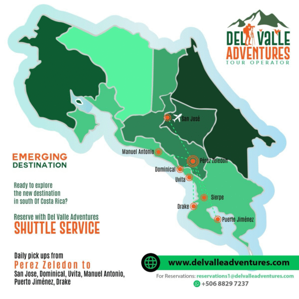 Pérez Zeledón to Pacific South Destinations Shuttle Service
